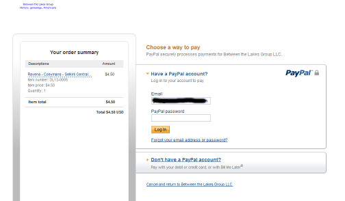 Choose to pay with credit card or PayPal