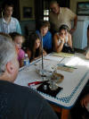 Demonstrating how charcoal is made by distillation