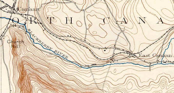 Topographic map of Beckley Furnace area -- 1897